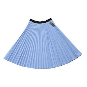 Worthington Baby Blue Elastic Waist Pleated Midi Skirt